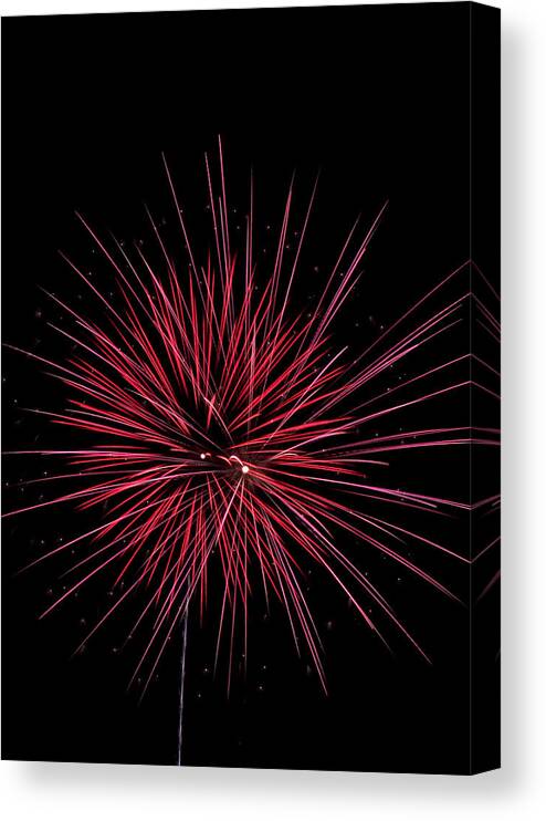 July Canvas Print featuring the photograph Fireworks #2 by Farol Tomson