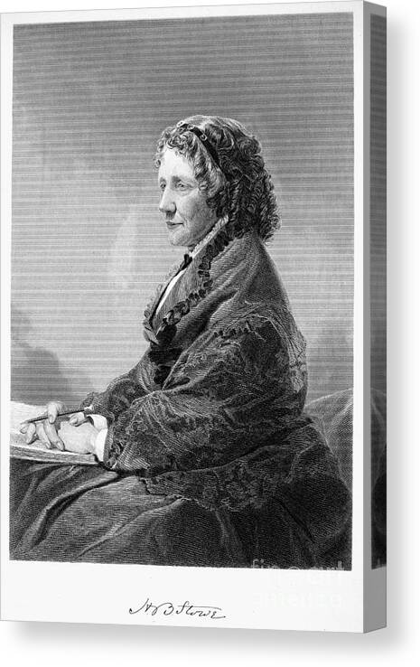 1872 Canvas Print featuring the photograph Harriet Beecher Stowe #2 by Granger