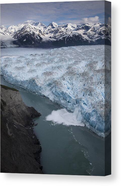 00477978 Canvas Print featuring the photograph Hubbard Glacier Encroaching On Gilbert Point #6 by Matthias Breiter
