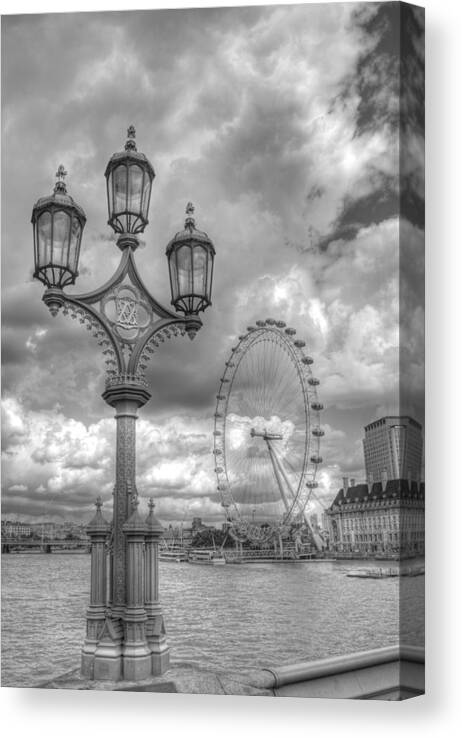 London Eye Canvas Print featuring the photograph London Eye #2 by Chris Day