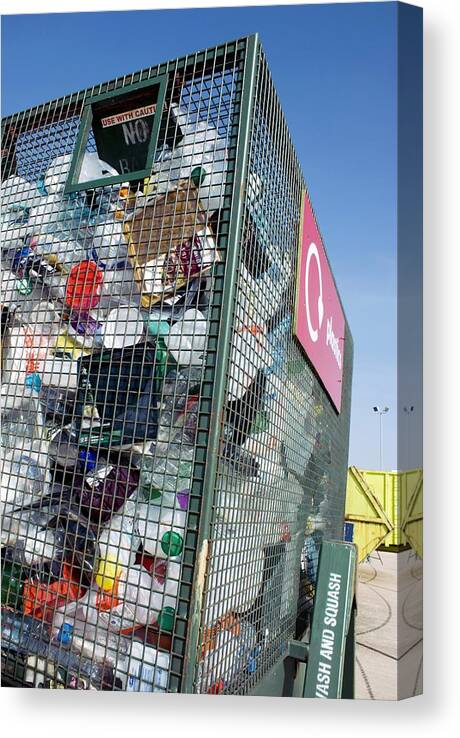 Equipment Canvas Print featuring the photograph Recycling Centre #3 by Mark Williamson