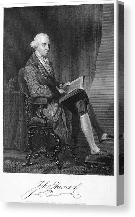 18th Century Canvas Print featuring the photograph John Hancock (1737-1793) #8 by Granger