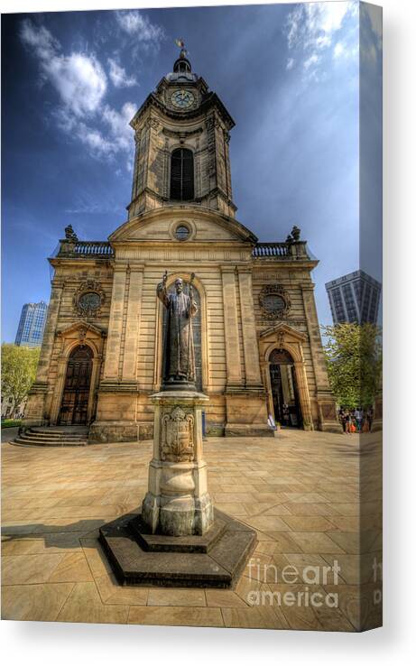 Church Canvas Print featuring the photograph Birmingham Cathedral 2.0 by Yhun Suarez