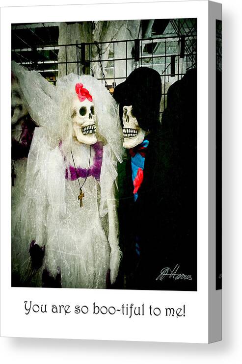 Halloween Canvas Print featuring the photograph Boo-tiful Couple by Diana Haronis
