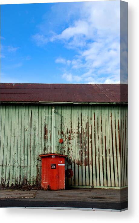 Buildings Canvas Print featuring the photograph Building series - Red Shack by Kathleen Grace