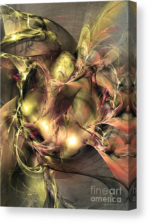 Art Canvas Print featuring the digital art Do not touch -Abstract art by Sipo Liimatainen