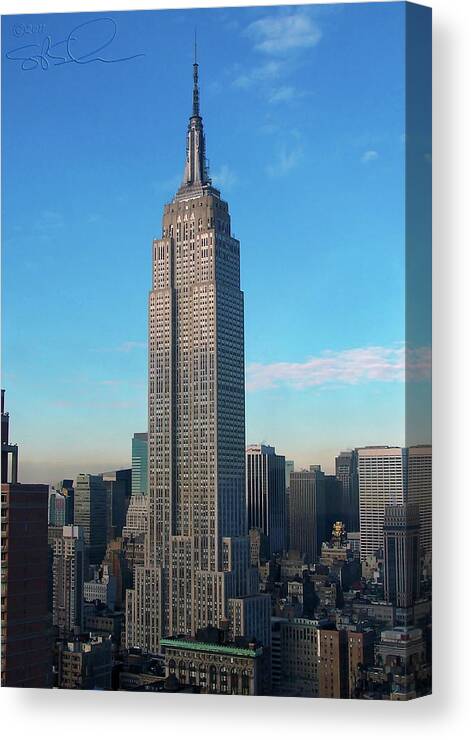 Empire State Building Canvas Print featuring the photograph Empire at Large by S Paul Sahm