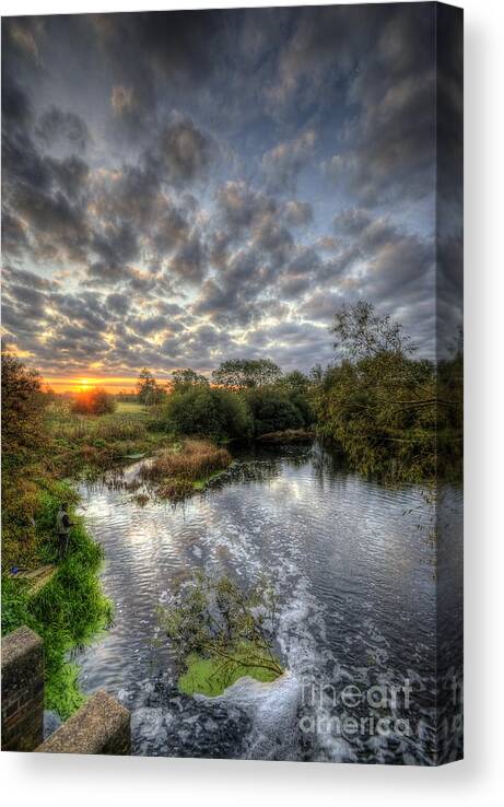 Hdr Canvas Print featuring the photograph Fisherman Down Below by Yhun Suarez