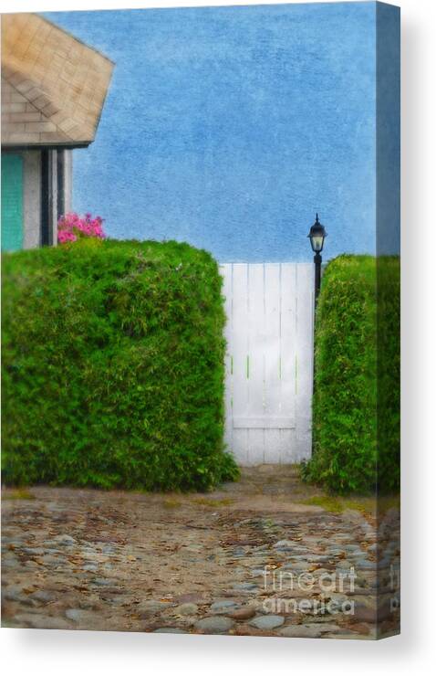 Gate Canvas Print featuring the photograph Gate to Cottage by the Sea by Jill Battaglia