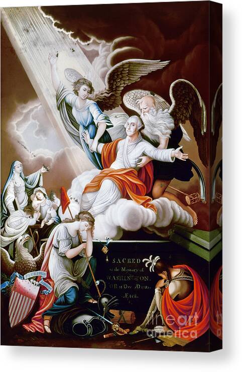 1799 Canvas Print featuring the painting The Apotheosis of Washington by John James Barralet