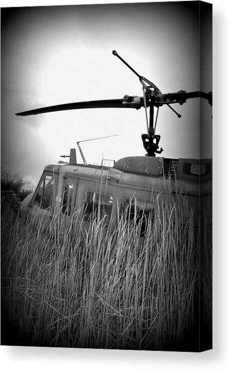 Photography Canvas Print featuring the photograph Helicopter Of War by Lora Mercado