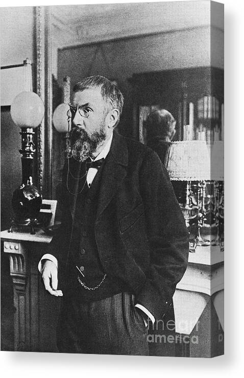 Science Canvas Print featuring the photograph Henri Poincare, French Polymath by Science Source