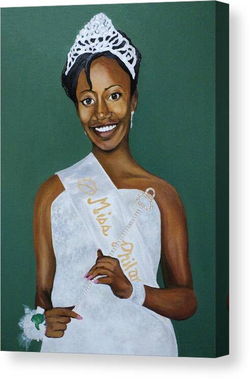 Campus Beauty Canvas Print featuring the painting Island Queen by Angelo Thomas