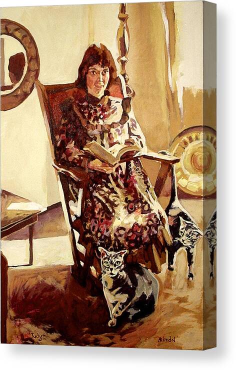 Portrait Canvas Print featuring the painting Judy by Tim Heimdal
