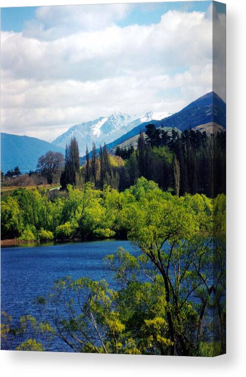New Zealand Canvas Print featuring the photograph Lake Hayes by Jackie Sherwood