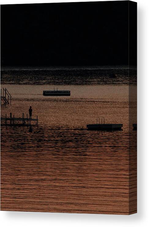 Fishing Canvas Print featuring the photograph Last Cast by Jeff Heimlich