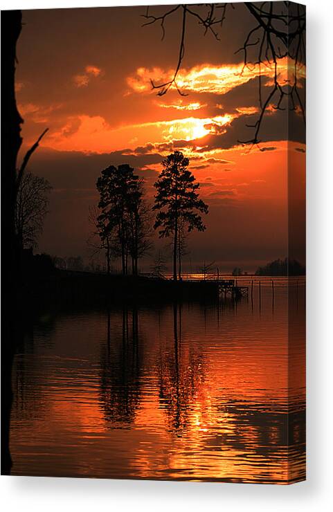 Sunset Canvas Print featuring the photograph Lousiana Sunset by Dorothy Cunningham