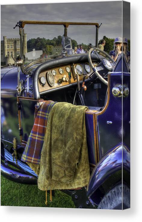 Mercedes Benz Canvas Print featuring the photograph Mercedes and the Castle by Nigel Jones