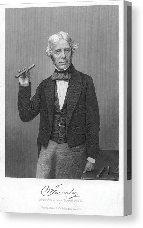19th Century Canvas Print featuring the photograph Michael Faraday (1791-1867) by Granger