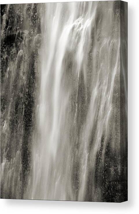 Waterfall Canvas Print featuring the photograph Multnomah Cascade 4 Platinum by Lora Fisher
