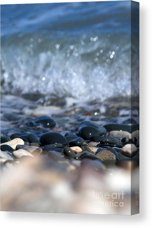 Abstract Canvas Print featuring the photograph Ocean Stones by Stelios Kleanthous