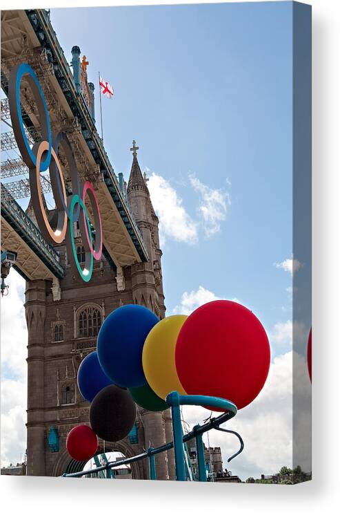 London Canvas Print featuring the photograph Olympic London by Shirley Mitchell