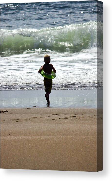 Ocean Canvas Print featuring the photograph On Your Own by Brenda Giasson