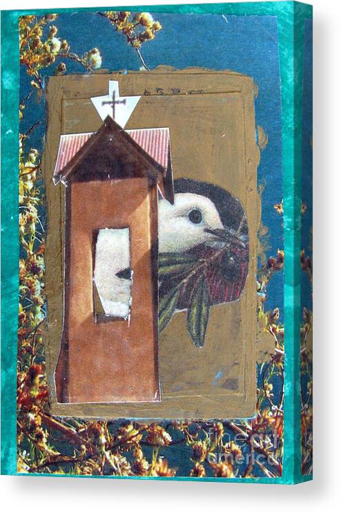 Christmas Canvas Print featuring the mixed media Peace Dove by Patricia Januszkiewicz