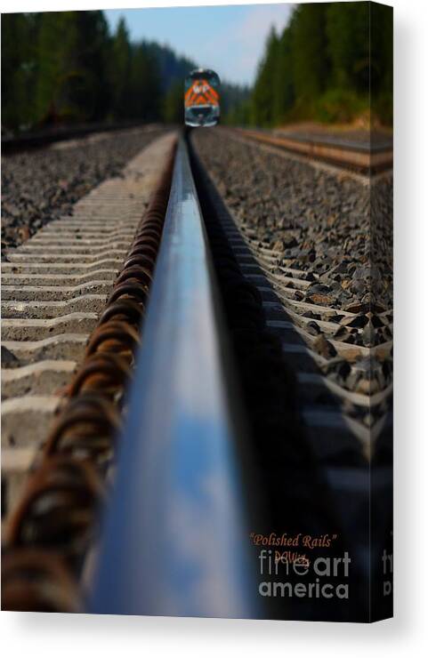 Polished Rails Canvas Print featuring the photograph Polished Rails by Patrick Witz