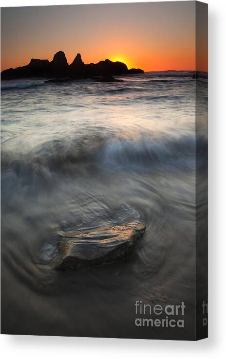 Seal Rock Canvas Print featuring the photograph Seal Rock Sunset by Michael Dawson
