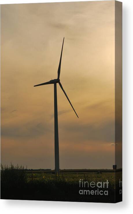 Windmill Canvas Print featuring the photograph Sunset Sentinel by Michelle Hastings