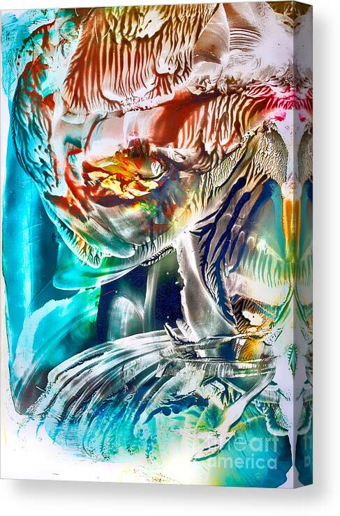 Painting Canvas Print featuring the painting Surreal Vibrant Art by Simon Bratt