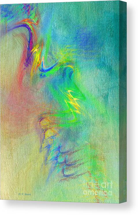 Abstract Canvas Print featuring the digital art Textured Abstract by Deborah Benoit