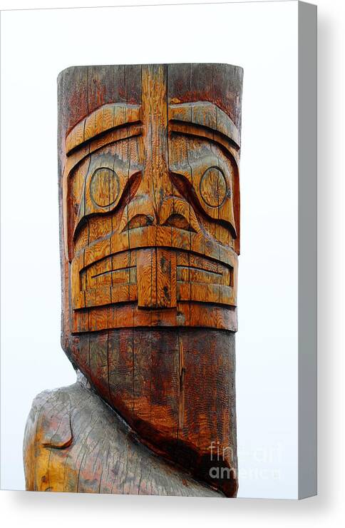 Totem Canvas Print featuring the photograph The Totem Canada by Vivian Christopher