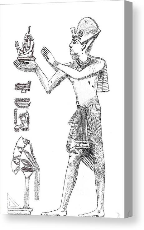 Egyptian Canvas Print featuring the drawing Translation by Lee McCormick