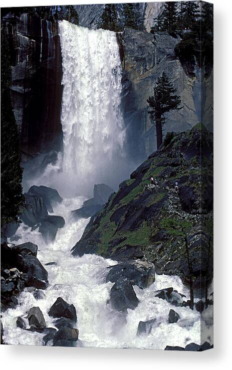 Water Canvas Print featuring the photograph Vernal Falls Spring Flow by Paul W Faust - Impressions of Light