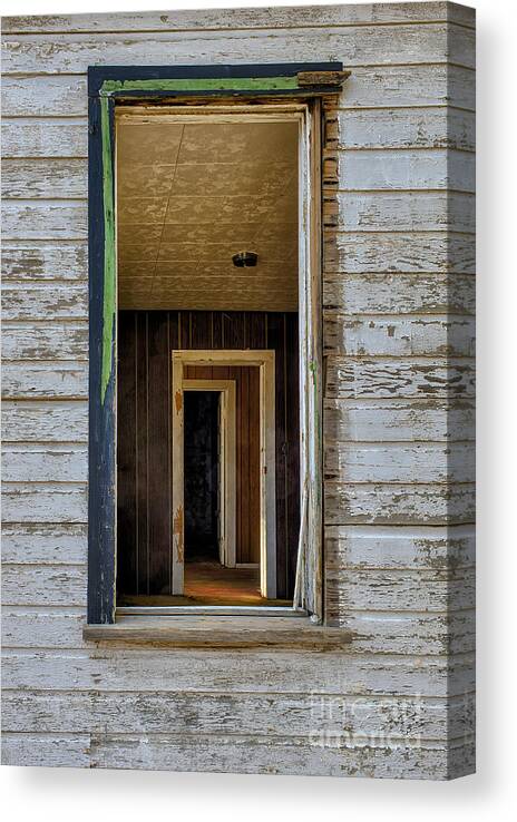 Architecture Canvas Print featuring the photograph When Times Were Good by Sandra Bronstein