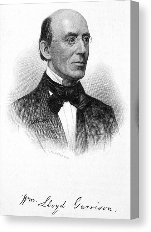 19th Century Canvas Print featuring the drawing William Lloyd Garrison by Granger