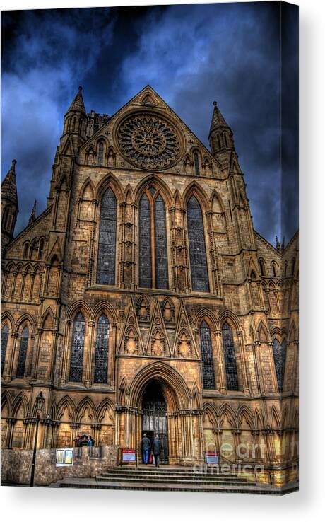 Yhun Suarez Canvas Print featuring the photograph York Minster Cathdral South Transept by Yhun Suarez