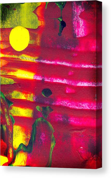 Abstract Canvas Print featuring the painting Runner - Abstract Colorful Mixed Media Painting by Modern Abstract