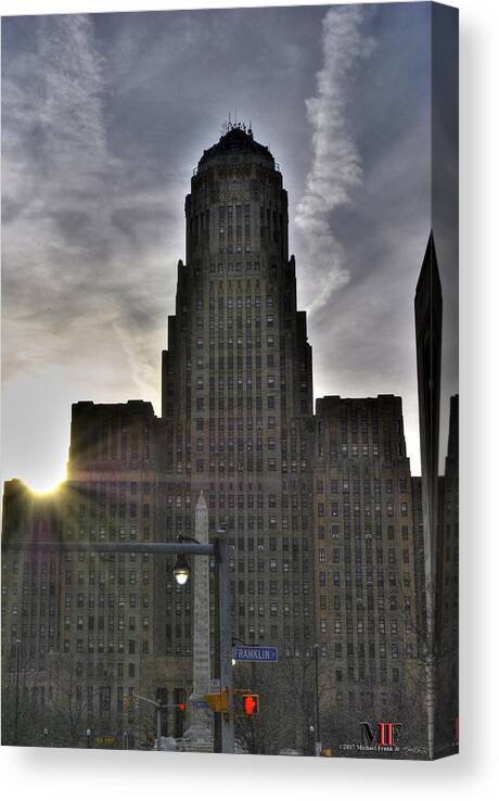 Buffalo Canvas Print featuring the photograph 02 Our Cityhall by Michael Frank Jr