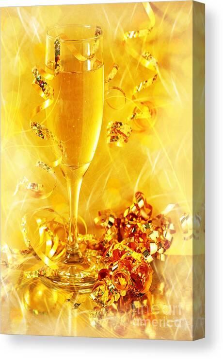 Alcohol Canvas Print featuring the photograph Celebration #1 by HD Connelly