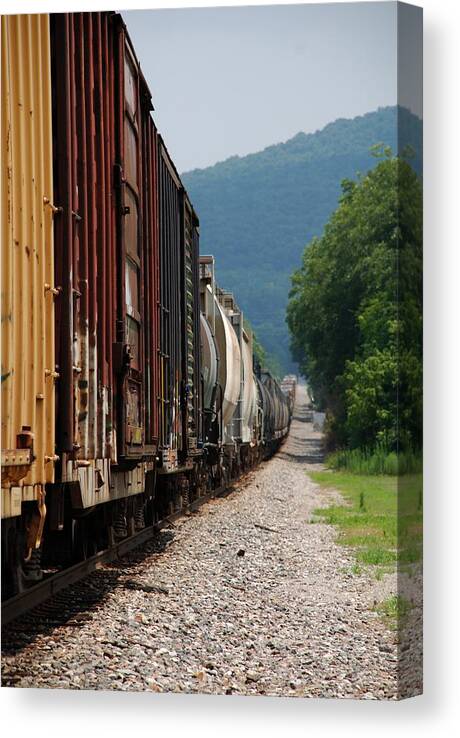 Train Canvas Print featuring the photograph Freight Train by Kenny Glover
