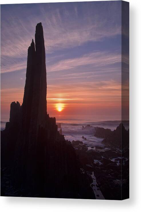 Hartland Canvas Print featuring the photograph Hartland Seascape from the West coast of Devon #1 by Pete Hemington