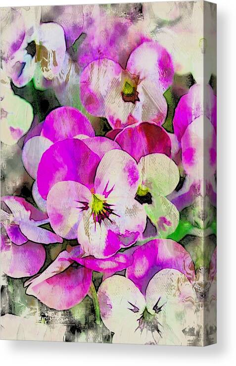 Pansy Canvas Print featuring the photograph Pansies #2 by Joyce Baldassarre