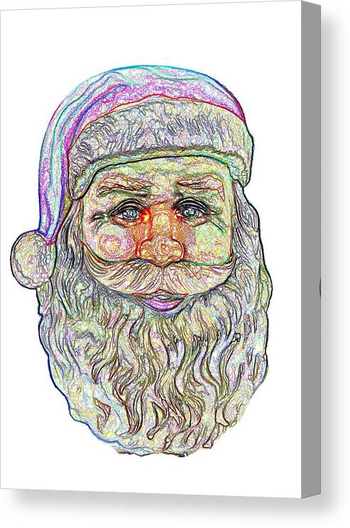 Santa Canvas Print featuring the photograph Santa #1 by Ludwig Keck