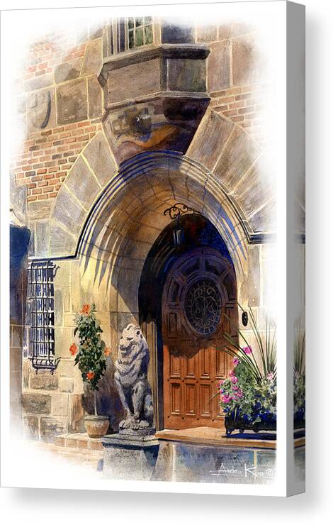 Door Canvas Print featuring the painting Shaker Heights #1 by Andrew King