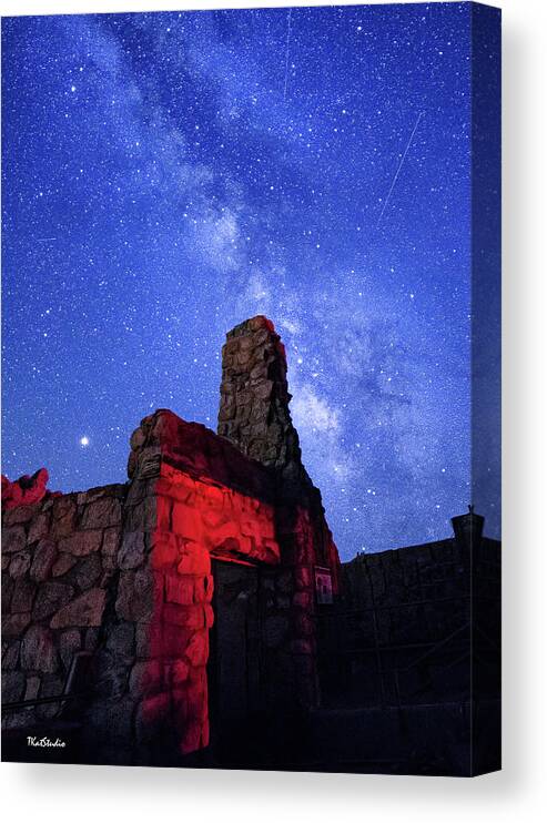 2018 Canvas Print featuring the photograph The Milky Way Over the Crest House #1 by Tim Kathka