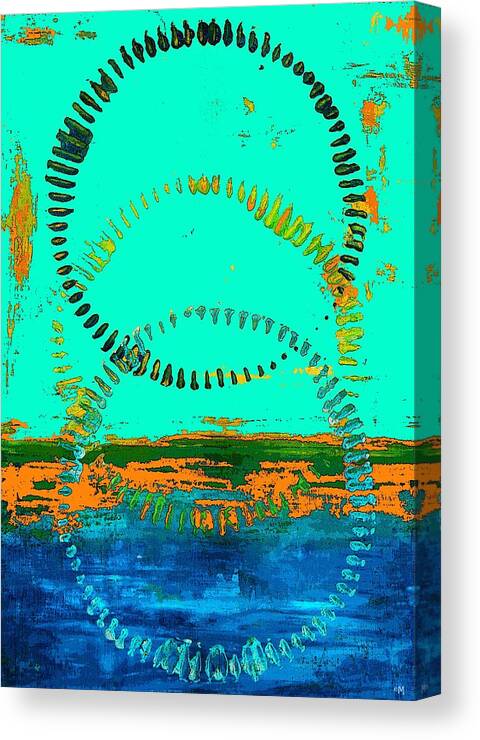  Abstract Art Canvas Print featuring the painting 3 In One by Everette McMahan jr