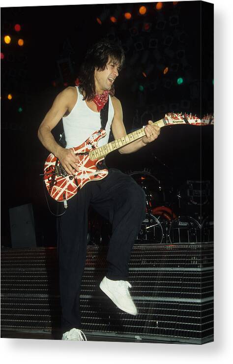 Eddie Van Halen Canvas Print featuring the photograph Eddie Van Halen #4 by Rich Fuscia